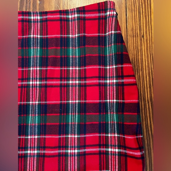 VINEYARD VINES Tartan Plaid Scallop Mini Skirt Wool Holiday - Picture 4 of 9